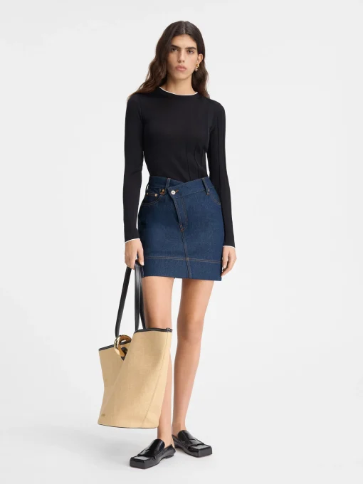 De de-Nîmes denim mini rok