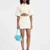 De de-Nîmes denim mini rok