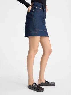 De de-Nîmes denim mini rok