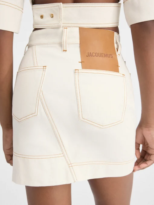 De de-Nîmes denim mini rok