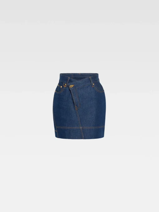 De de-Nîmes denim mini rok