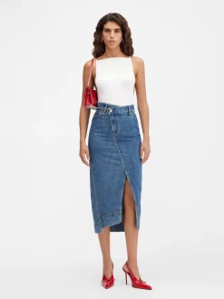 De de-Nîmes denim rok