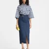 De de-Nîmes denim rok