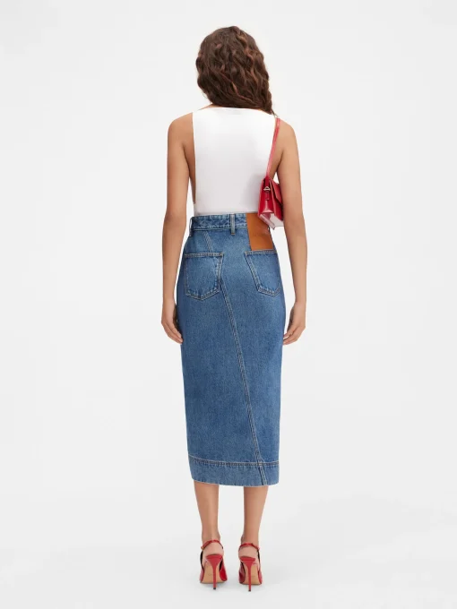 De de-Nîmes denim rok