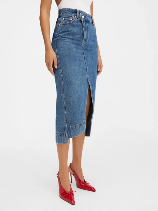 De de-Nîmes denim rok