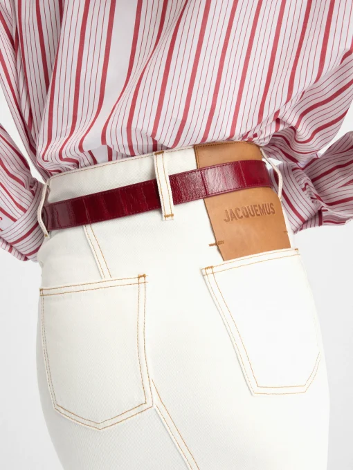 De de-Nîmes denim rok