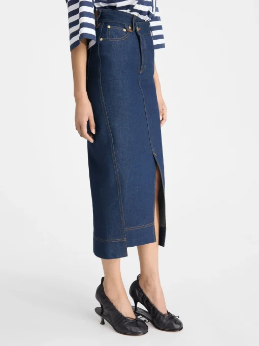 De de-Nîmes denim rok
