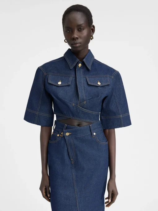 De de-Nîmes denim top