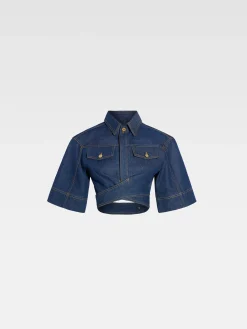 De de-Nîmes denim top