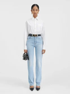 De de-Nîmes rechte denim broek