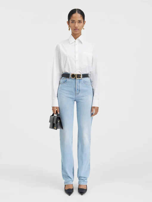 De de-Nîmes rechte denim broek