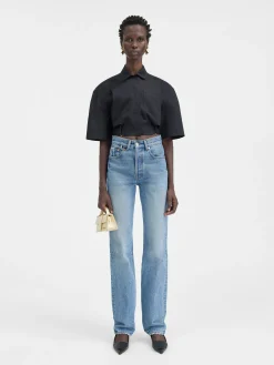 De de-Nîmes rechte denim broek
