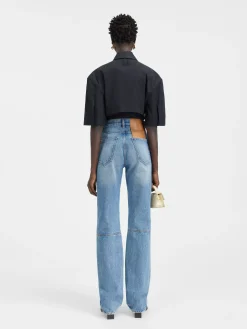 De de-Nîmes rechte denim broek