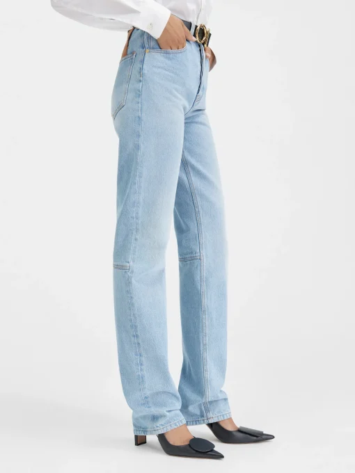 De de-Nîmes rechte denim broek