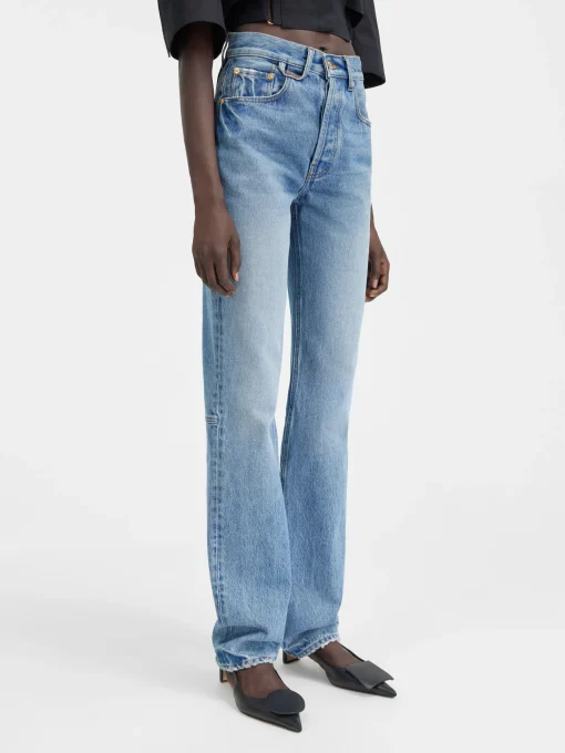 De de-Nîmes rechte denim broek