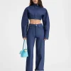 De de-Nîmes wijde denim broek