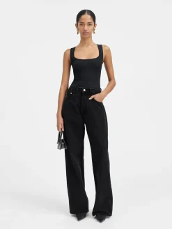 De de-Nîmes wijde denim broek