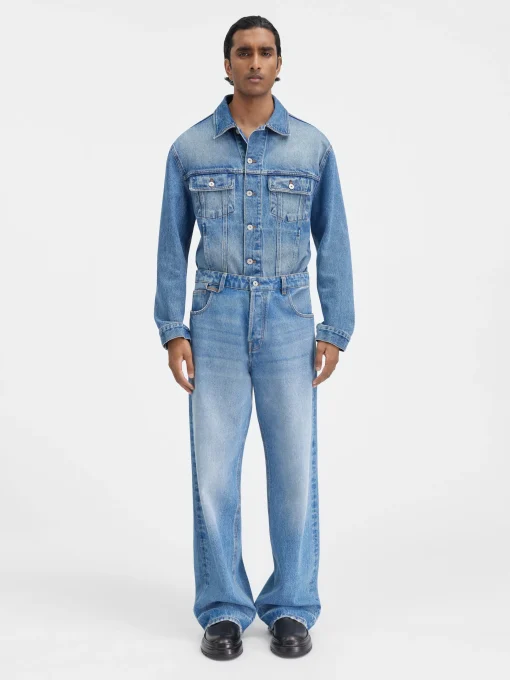 De de-Nîmes wijde denim broek