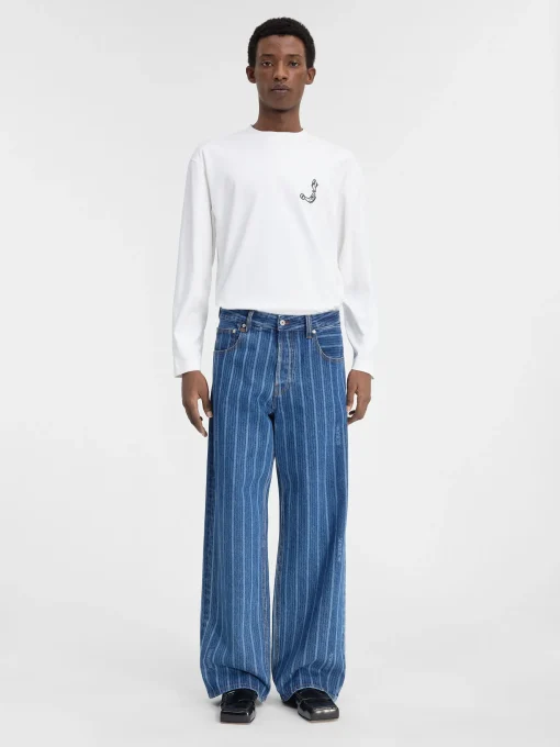 De de-Nîmes wijde denim broek