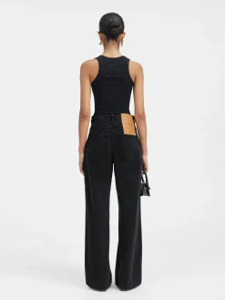 De de-Nîmes wijde denim broek