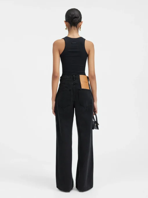 De de-Nîmes wijde denim broek