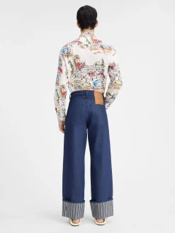 De de-Nîmes wijde denim broek