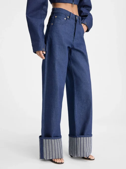 De de-Nîmes wijde denim broek