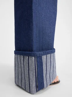 De de-Nîmes wijde denim broek