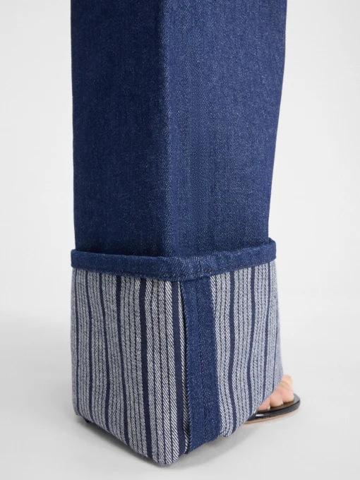 De de-Nîmes wijde denim broek