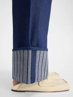 De de-Nîmes wijde denim broek