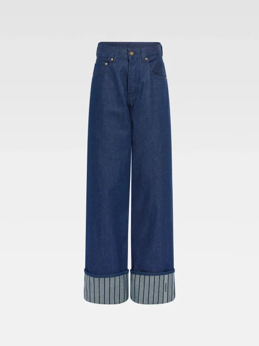 De de-Nîmes wijde denim broek