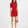 De Drapeado mini jurk
