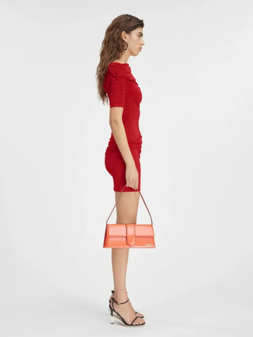 De Drapeado mini jurk