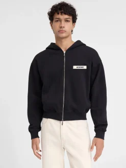 De Gros Grain hoodie met rits