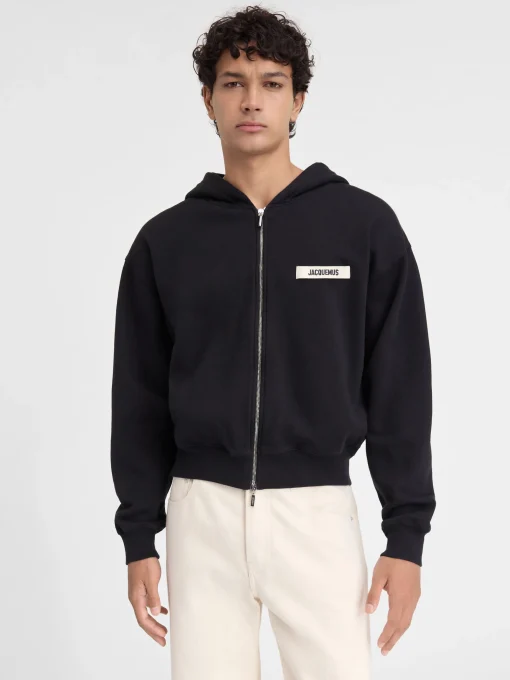 De Gros Grain hoodie met rits