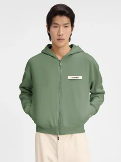 De Gros Grain hoodie met rits