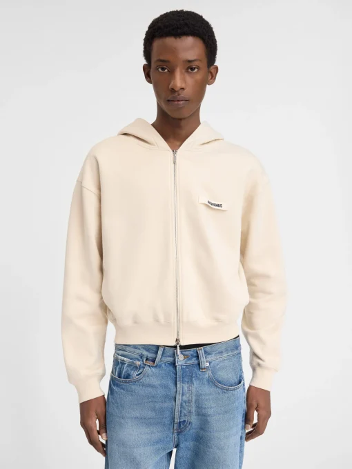 De Gros Grain hoodie met rits
