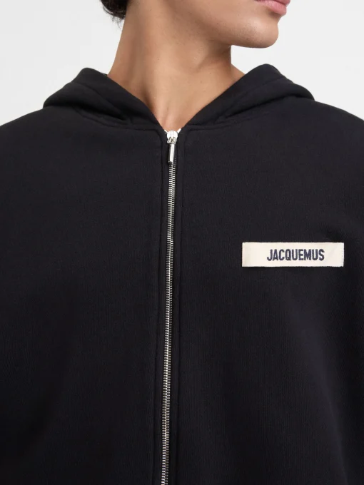 De Gros Grain hoodie met rits