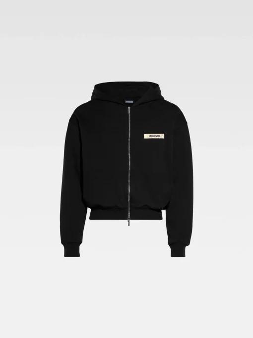 De Gros Grain hoodie met rits