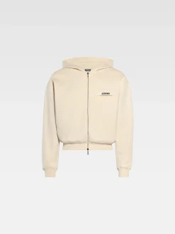 De Gros Grain hoodie met rits