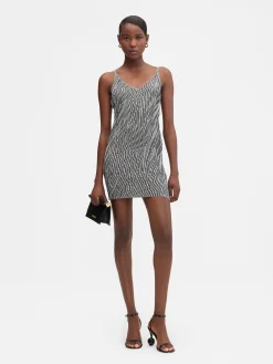 De Zebra gebreide mini jurk