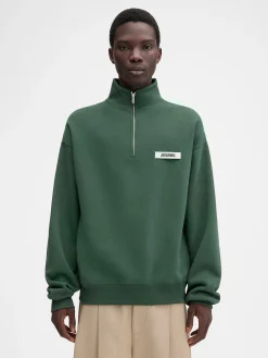 The Gros Grain zipped-rollneck sweatshirt