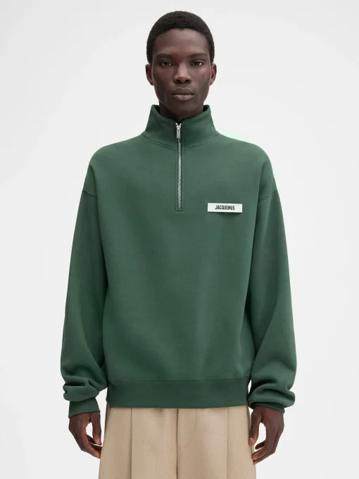 The Gros Grain zipped-rollneck sweatshirt